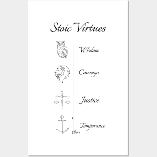 Stoic Virtues Posters and Art